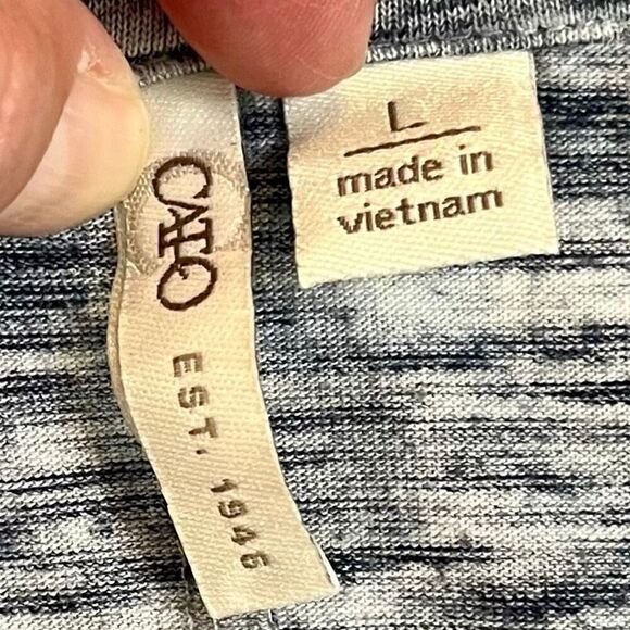 Cato Est. 1946 Striped Shark Tooth 3/4 Sleeve Top Large - Picture 10 of 11